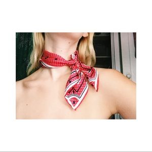 Vintage Ascot Scarf (Red, White, & Blue)